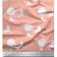 thumbnail image 1 of Soimoi Poly Georgette Fabric Bamboo Tree,Moon & Stork Bird Print Fabric by Yard 42 Inch Wide, 1 of 3