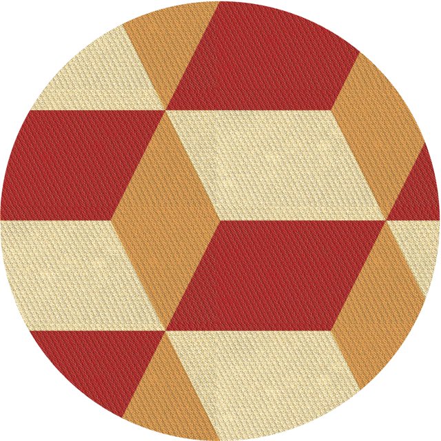 Ahgly Tapis Rond Lavable en Machine Intérieur Transitionnel Chrome Or Jaune, 4 Pieds Rond