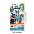 thumbnail image 2 of Bright Colors Hello Summer Dog Banner Tropical Design Beach Theme for Summer Party Outdoor Decoration Beach Events, 2 of 3