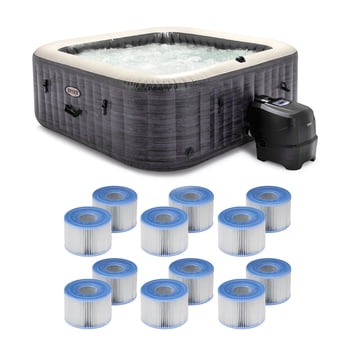 Intex PureSpa Plus Greystone Hot Tub, 94x28", w/ Filter Cartridge (12 Pack)