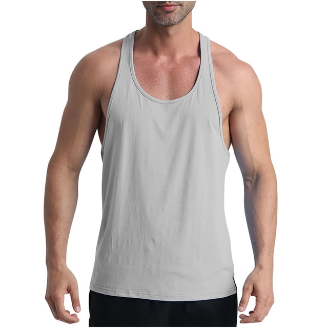 Besolor Men's Workout Tank Tops Sleeveless Summer Shirts Quick Dry Running Gym Bodybuilding Muscle Tees