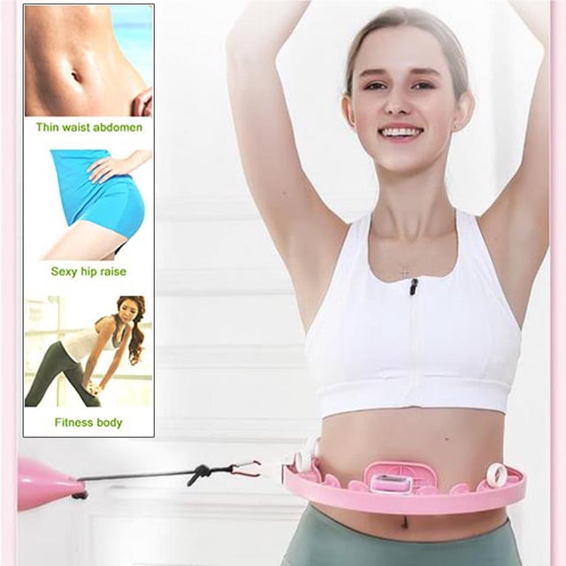 Langgg Smart Hoop Non Dropping Hoop with Auto Counting Detachable Weight Adjustable Hoops for Home Workout
