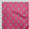 thumbnail image 3 of oneOone Georgette Viscose Fabric Leaves|Floral & Paisley Block Printed Craft Fabric BTY 42 Inch Wide, 3 of 4