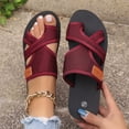 thumbnail image 2 of MIASHUI Womens Flip Flops Comfortable Summer Beach Walking Sandals,Brick Red,6, 2 of 9