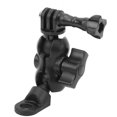 thumbnail image 1 of Black Fixed Screw Lock Double Round Head Universal Motorcycle Bracket, Motorbike Camera Holder, For Motorcycle Various Devices Motion Camera Mobile Phone, 1 of 8