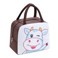 thumbnail image 2 of Sac à Lunch Mignon, Sac à Lunch Imperméable Motif Animal de Dessin Animé avec Poignée pour Femmes Renard, Tigre, Vache, 2 of 4
