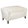 thumbnail image 1 of HERCULES Imperial Series White Leather Loveseat, 1 of 9