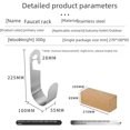 thumbnail image 3 of Outdoor & Indoor 304 Stainless Steel Garden Hose Holder with Water Faucet Hook - Rustproof Export-Quality Storage Rack for Yard, Kitchen, Flower Stand (White Round Line Design), 3 of 6