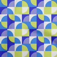 thumbnail image 1 of oneOone Cotton Silk Blue Fabric Geometric Craft Projects Decor Fabric Printed By The Yard 42 Inch Wide, 1 of 4