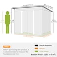 thumbnail image 3 of Outsunny 9' x 6.5' Garden Storage Shed with Skylight, Dark Grey, 3 of 10