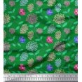 thumbnail image 1 of Soimoi Cotton Poplin Fabric Leaves & Floral Artistic Fabric Prints By Yard 56 Inch Wide, 1 of 1