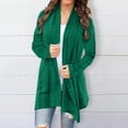 thumbnail image 2 of Knee Length Cardigan Split Front Sweater Cardigan Tops for Women Womens Long Sweaters Open Front Shawl Neck Cardigan Women Womens Sweaters Fall Cardigan Come Mono Cardigan Knit Long Sweater Fall, 2 of 4