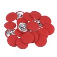 thumbnail image 1 of Unique Bargains 20pcs 44L Fabric Cloth Covered Button 28mm Round Metal Shank Sewing Buttons for Suits Dress Blouses, Red, 1 of 5