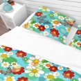 thumbnail image 4 of Designart 'Vivid Blue Floral Pattern' Bohemian & Eclectic Bedding Set - Duvet Cover & Shams, 4 of 4