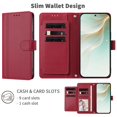 thumbnail image 4 of Book Style Wallet Cover for ASUS Zenfone 11 Ultra, Soft PU Leather, Light Purple, 4 of 6