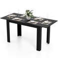 thumbnail image 1 of Costway 47"-62" Extendable Dining Table for 4-8 People for Dining Room Home Office Black, 1 of 10