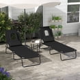 thumbnail image 2 of Outsunny 2PCS Adjustable Outdoor Lounge Chair, Garden Folding Chaise Lounge, 2 of 10