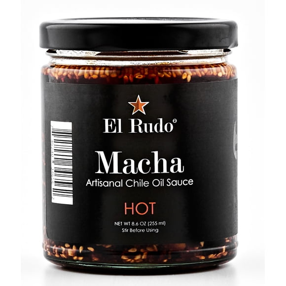 El Rudo Salsa Macha - Sauce à l'Huile de Chili - Sauce Piquante (Paquet Unique) - Saveur Piquante