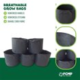 thumbnail image 4 of FCMP Outdoor 5 Gallon Modern Non Woven Breathable Grow Bags, Black (5 Pack), 4 of 12