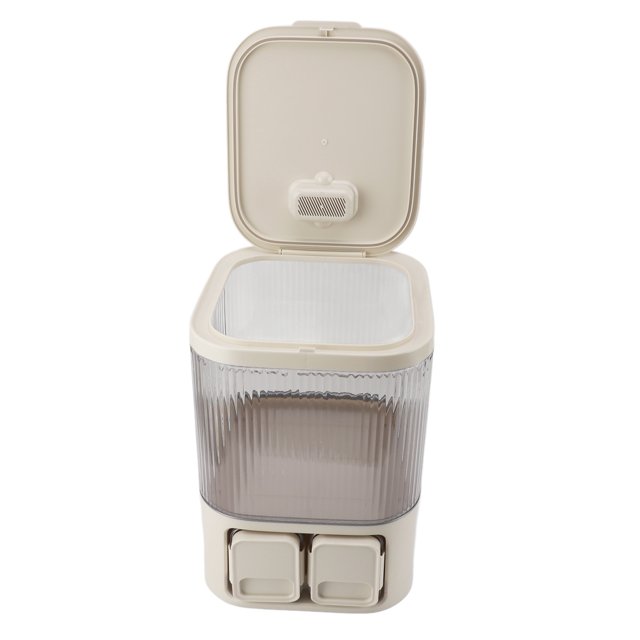 Contenant de Rangement pour Riz 10 L, Bac en Plastique Hermétique Anti-Humidité pour Cuisine, Porte-Farine, Grande Capacité
