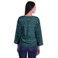 thumbnail image 4 of Moomaya Printed Button Placket Full Sleeve Top Round Neck WoMen's Casual Summer Tunic, 4 of 5