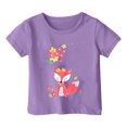 thumbnail image 1 of TZEWGL Hauts pour Enfants Imprimé Graphique Col Rond Manches Courtes Ample pour Filles Garçons Taille 12-13T, 1 of 4