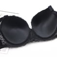 thumbnail image 4 of Yanlir Women's Push Up Lace Bra Front Closure Bras Posture Full Coverage Comfortable Breathable Underwire Unlined Back Support Plunge Seamless Bra(Black,3XL), 4 of 4
