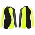 thumbnail image 1 of Yeahdor Shiny Rhinestones Gymnastics Leotards for Girls Long Sleeve Dance Jumpsuit Athletic Ballet Unitards Fluorescent Yellow 10, 1 of 4