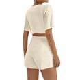 thumbnail image 4 of Crop Tops For Girls Short Sleeve Shirt Girls Summer Tops Neck Slim Fit Tops Basic Tee, 4 of 4