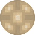 thumbnail image 1 of Ahgly Company Machine Washable Indoor Round Transitional Yellow Area Rugs, 5' Round, 1 of 7