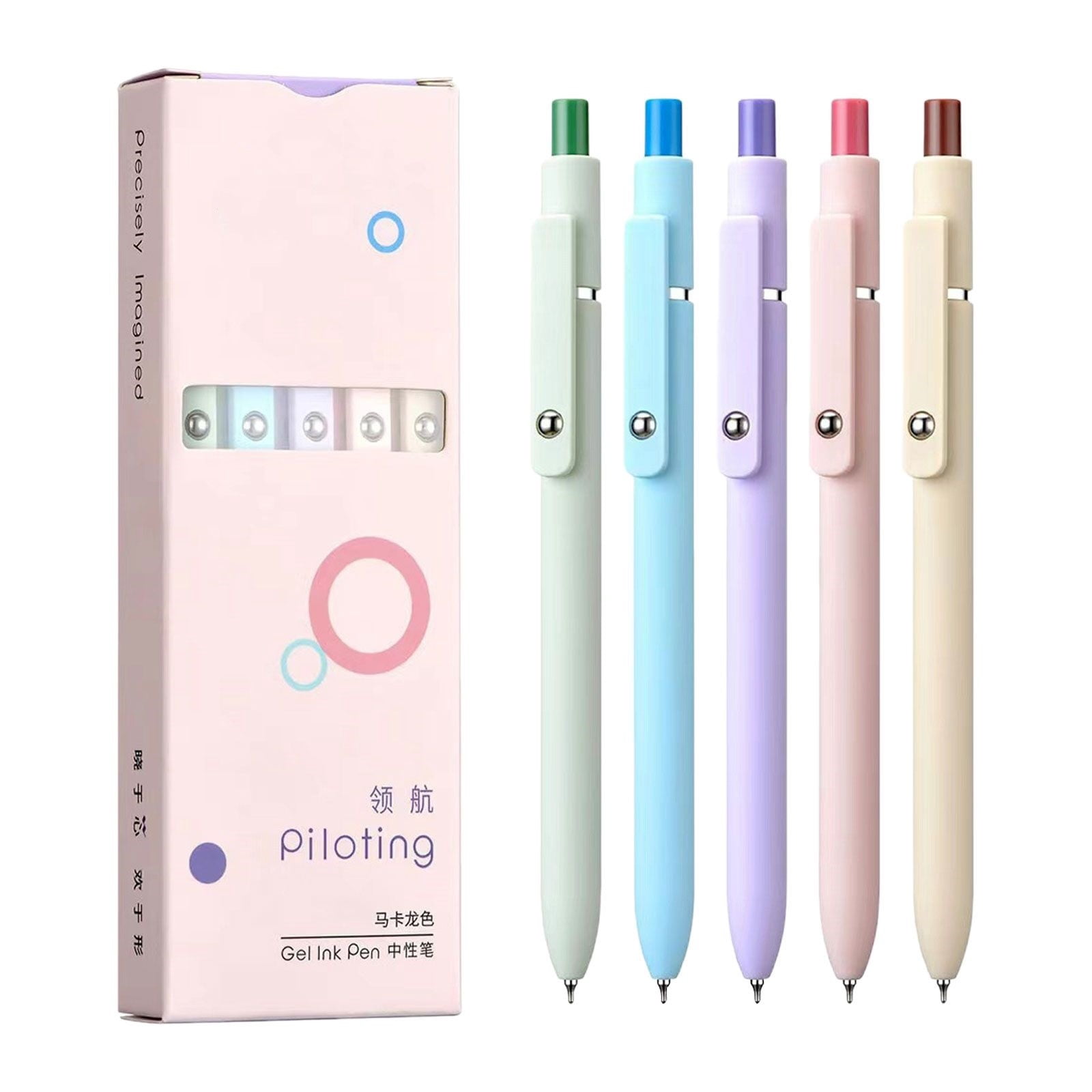 5Pcs Cute Pens Point Smooth Writing Pens Birthday Gifts Compact, Affordable, Lightweight, Pen Aesthetic Pencils Pens Medium Point for Drafting, Engineering, Architecture Professionals