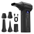 thumbnail image 2 of Portable Air Blower for Computer and Car With 110000 RPM Brushless Motor, 40 m/s Wind Speed, 4000 mAh Battery, LED Light, and 5 Interchangeable Nozzles, 2 of 9