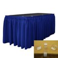 thumbnail image 1 of LA Linen LA Linen Polyester Poplin Table Skirt 17-Foot by 29-Inch Long with 10 L-Clips, Royal Blue, 1 of 4