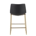 thumbnail image 4 of Tabouret de bar Heavenly Collection en PU avec pieds dorés, 4 of 5