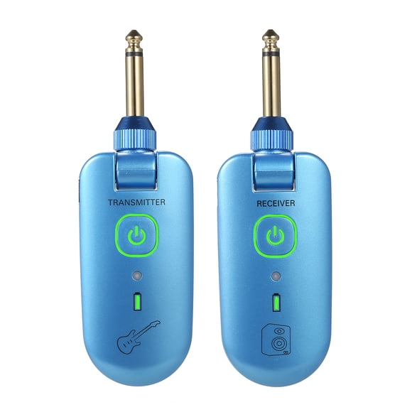 Riwcyla double W3 Portable UHF Wireless Guitar and Set 50M Transmission Audio Wireless System Built,in Rechargeable Battery for Bass Electric Guitar Violin