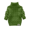thumbnail image 3 of Birdeem Chandail Tricoté d'Hiver pour Enfants, Couleur Unie, Col Montant, Col Rabattable, Haut à la Mode, Hauts pour Enfants, 3 of 6