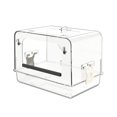 thumbnail image 4 of TISHITA Parrot Bathing Tubs Easy to Install Canary Cage Accessories Pet Bird Bath Box clear, 4 of 8