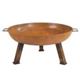 thumbnail image 1 of Sunnydaze Outdoor Camping or Backyard Round Cast Iron Rustic Fire Pit Bowl with Handles - 30" - Oxidized Rust, 1 of 10