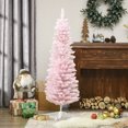 thumbnail image 2 of HOMCOM Crayon Arbre de Noël Artificiel avec Branches Enneigées, 2 of 10