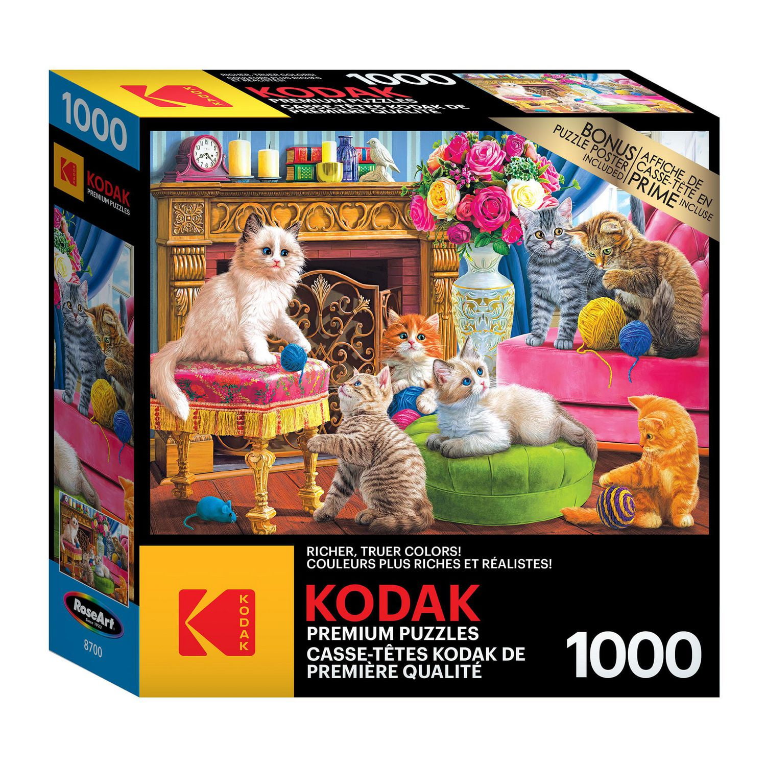 Casse-tête Kodak de 1000 pièces - Cheminée aux chatons