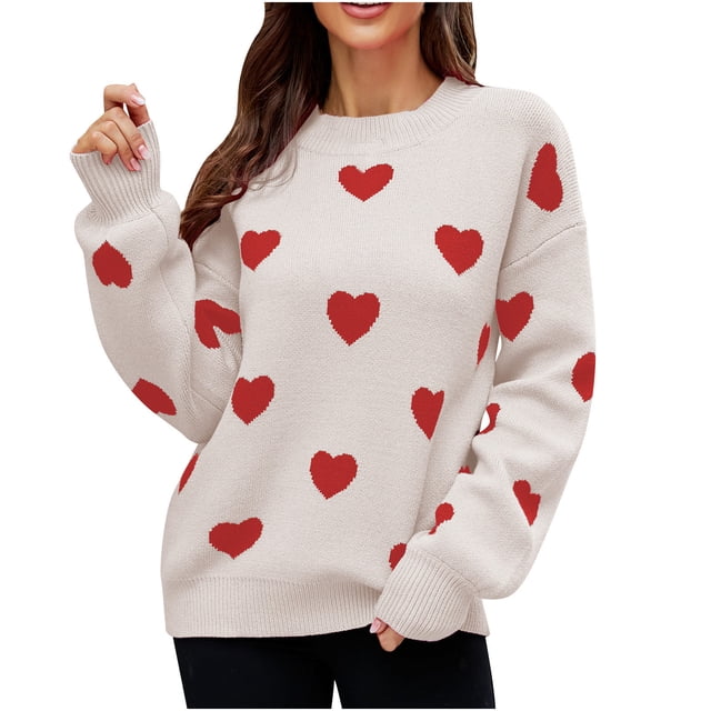 RKSTN Sweaters for Women Fashion Sleeves Round Neck Loose Tops Blouse Knitted Sweater Fall Sweaters