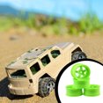 thumbnail image 4 of 4 Pieces52mm Elastic *RC Car Tires Wheel Rims Hub Lightweight Racing Tyres Good Friction On-road Crawer Assembly Accessories Five Star/Red, 4 of 6