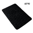 thumbnail image 4 of ZheElen Embossed Bath Mat Quick-Drying Solid Color Shower Absorbent Bathroom Rug Large Kitchen Washroom Door Bathmat Kids Safety Black 60x90cm, 4 of 8
