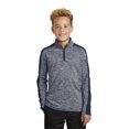 thumbnail image 1 of Sport-Tek Boy's PosiCharge Electric Heather Colorblock 1/4-Zip Pullover., 1 of 1