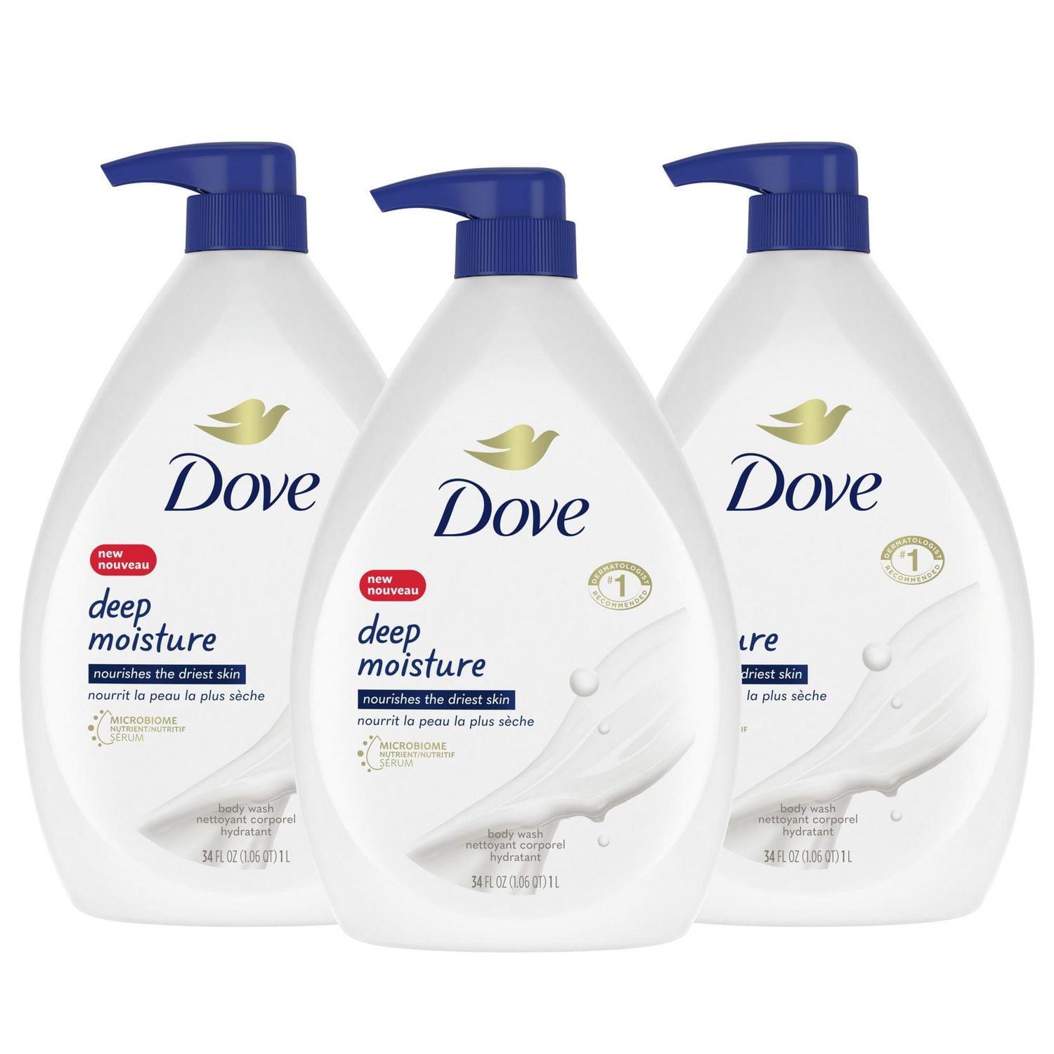 Dove Nettoyant Corporel Hydratation Profonde avec Pompe