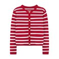 thumbnail image 4 of MeetoTime Women's Long Sleeve Striped Cardigan Sweaters Button Down Open Front Long Sleeve Knit Outwear with Pockets, 4 of 7