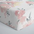 thumbnail image 3 of Kushies Cotton Percale Fitted Crib Sheet - Watercolour Flowers, 3 of 4