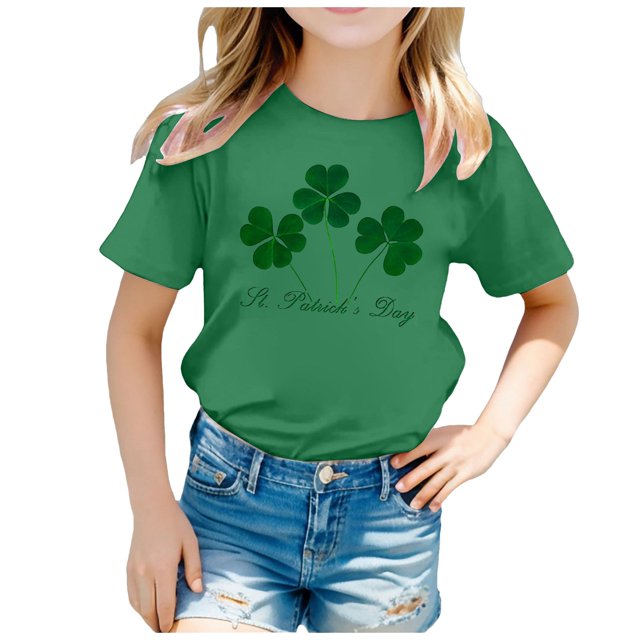 Kcodviy T-Shirts Raglan à Col Rond Imprimés pour Filles T-Shirt à Manches Courtes T-Shirt Cœur pour Tout-Petits pour Garçons et Filles