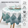 thumbnail image 5 of Nappe Ronde Mandala Sarcelle 60 Pouces Lavable Réutilisable Décoration Housse de Table pour Cuisine Fête, 5 of 5