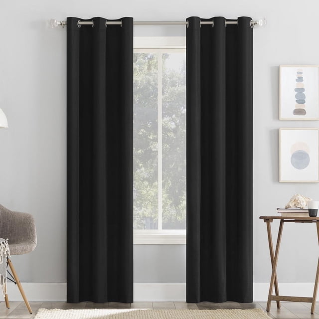 Mainstays Cooper Thermal Blackout Grommet Window Curtains Panel